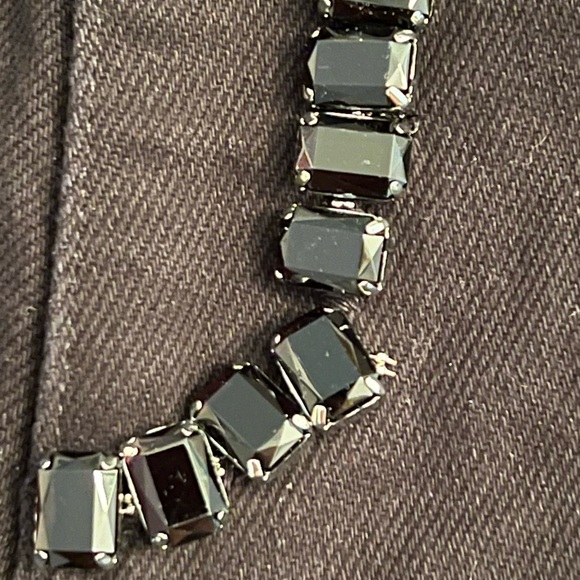 NWT Sandro Cristelle High Rise Wide Leg Black Jeans w Crystals—1 loose crystal - Picture 14 of 15